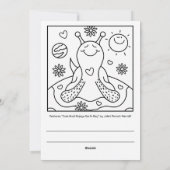 Schattigee slak geniet van kleuren op Earth Day Feestdagenkaart (Achterkant)