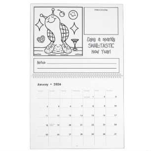 Schattigee Slak Grote 2026 Kleuren Kalender