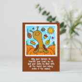 Schattigee slak Happy Thanksgiving Holiday Briefka Feestdagenkaart (Staand voorkant)