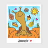 Schattigee slak Happy Thanksgiving Vinyl Sticker (Vel)
