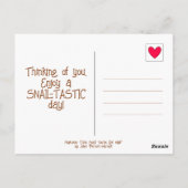 Schattigee slak heb je mail Briefkaart (Achterkant)