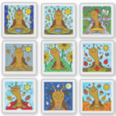 Schattigee slak Herfst 2025 Tiny Art Series Sticker (Voorkant)