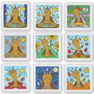 Schattigee slak Herfst 2025 Tiny Art Series Sticker