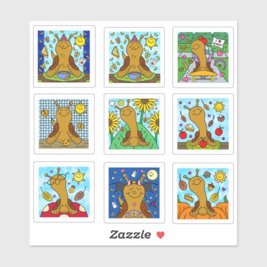 Schattigee slak Herfst 2025 Tiny Art Series Sticker (Vel)