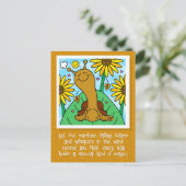 Schattigee slak Herfst zonnebloem tuin denken aan  Briefkaart (Staand voorkant)