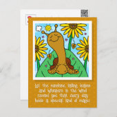 Schattigee slak Herfst zonnebloem tuin denken aan  Briefkaart (Voorkant / Achterkant)