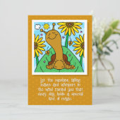 Schattigee Slak Herfst Zonnebloem Tuin Kleuren Kaart (Staand voorkant)