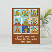 Schattigee slak herfstvreugde en glimlacht Herfst Kaart (Staand voorkant)