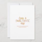 Schattigee slak herfstvreugde en glimlacht Herfst Kaart (Achterkant)