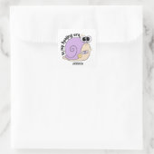 Schattigee slak | In mijn genezingstijdperk Vierkante Sticker (Tas)