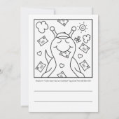 Schattigee slak Je hebt Mail Kleuren Groet Kaart (Achterkant)