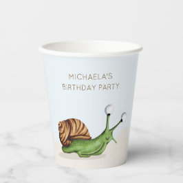 Schattigee slak Kinder gepersonaliseerde verjaarda Papieren Bekers