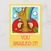 Schattigee slak leraar bedankt briefkaart (Voorkant)