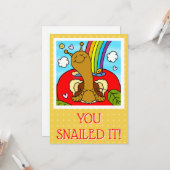 Schattigee slak leraar bedankt kaart (Voorkant / Achterkant in situ)