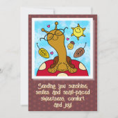 Schattigee slak met bril op paddenstoel Herfst Kaart (Voorkant)