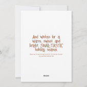 Schattigee slak met kerstkoekje | feestdagenkaart (Achterkant)