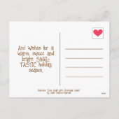 Schattigee slak met kerstkoekje | feestdagenkaart (Achterkant)