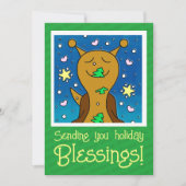 Schattigee slak met kerstkoekje kleur me | feestdagenkaart (Voorkant)