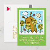 Schattigee slak met paardenbloem vrienden Herfst Briefkaart (Voorkant / Achterkant)