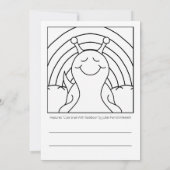 Schattigee slak met regenboogdagenkleuring | groet kaart (Achterkant)