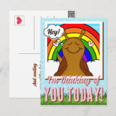 Schattigee slak met regenboogslak-Tastic Day | Briefkaart (Voorkant / Achterkant)