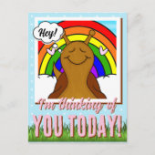 Schattigee slak met regenboogslak-Tastic Day | Briefkaart (Voorkant)