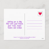 Schattigee slak met vleermuisvleugels Happy Hallow Feestdagenkaart (Achterkant)