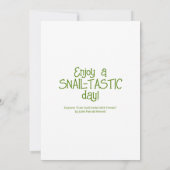 Schattigee slak mijlen van glimlachen vriendschaps kaart (Achterkant)