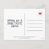 Schattigee slak Pop Art Bunny Ears Easter | Feestdagenkaart (Achterkant)