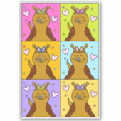 Schattigee slak Pop Art Bunny Ears Easter | vinyl Sticker (Voorkant)