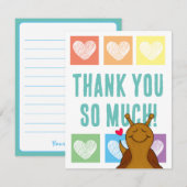 Schattigee slak regenboog hart dank u | notitiekaartje (Voorkant / Achterkant)