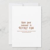 Schattigee slak Royally Fun Summer Strawberry Moon Kaart (Achterkant)