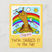 Schattigee slak sloeg het naar het bovenste Afstud Briefkaart (Voorkant)