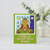 Schattigee slak Spe-shell Zomer Zonnewende Zegenin Briefkaart (Staand voorkant)