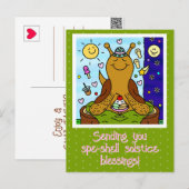 Schattigee slak Spe-shell Zomer Zonnewende Zegenin Briefkaart (Voorkant / Achterkant)