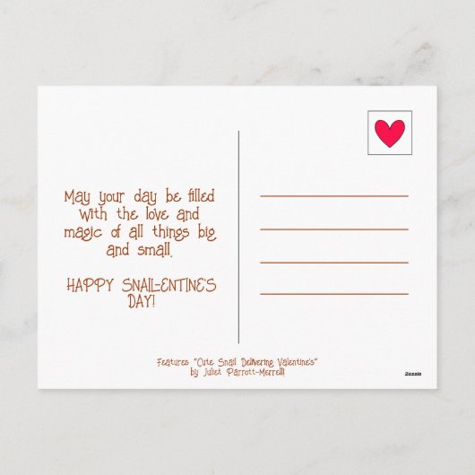 Schattigee slak Valentijnsdag | Feestdagenkaart (Achterkant)