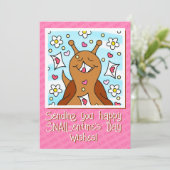 Schattigee slak Valentijnsdag | Feestdagenkaart (Staand voorkant)