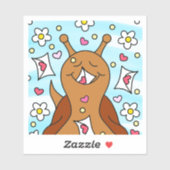 Schattigee slak Valentijnsdag | vinyl Sticker (Vel)