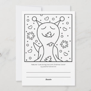 Schattigee slak Winter Solstice zegeningen Kleuren Feestdagenkaart