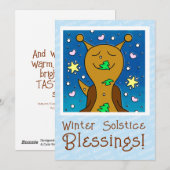 Schattigee slak winterzonnewende zegeningen | feestdagenkaart (Voorkant / Achterkant)