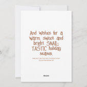 Schattigee slak winterzonnewende zegeningen | feestdagenkaart (Achterkant)