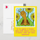 Schattigee slak zomer tuin chat denken aan jou briefkaart (Voorkant / Achterkant)