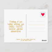 Schattigee slak zomer tuin chat denken aan jou briefkaart (Achterkant)