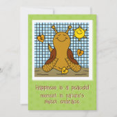 Schattigee slak zonneschijn en bladmozaïek Happy H Kaart (Voorkant)