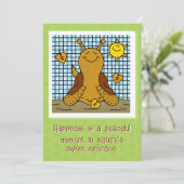 Schattigee slak zonneschijn en bladmozaïek Happy H Kaart (Staand voorkant)