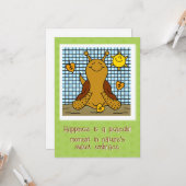 Schattigee slak zonneschijn en bladmozaïek Happy H Kaart (Voorkant / Achterkant in situ)