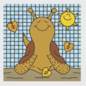 Schattigee slak zonneschijn en bladmozaïek Happy H Sticker (Voorkant)