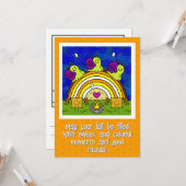 Schattigee slakken Crossing Rainbow Log Herfst Kle Kaart (Voorkant / Achterkant in situ)