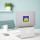 Schattigee slakken Crossing Rainbow Log Herfst Vin Sticker (Laptop op bureau)