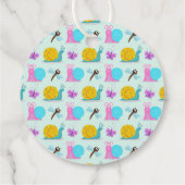 Schattigee slakken, vlinders en libellen bedankjes labels (Achterkant)